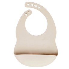 Coaa Coaa 韓國寶寶餐具 矽膠圍兜, 3個月以上適用, 香草杏, 1個