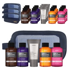 KUNDAL 昆黛爾 蜂蜜夏威夷果旅行盥洗組+網狀化妝包 爽身粉香, 4組