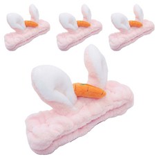 토끼당근 세안밴드, 4개, 살구