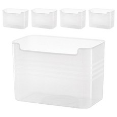 GGUMIGGA 半透明多用途整理盒 浴室 廚房 冰箱 整理收納盒 門邊置物架, 單一顏色, 5個