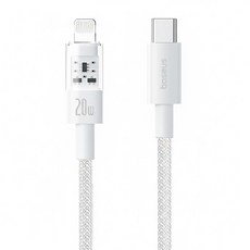 Baseus 倍思 快速充電線 Type-C-Lightning, 2m, 白色, 1個