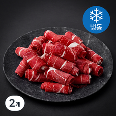 호주산 미트코리아 소고기 우목심 샤브샤브용 (냉동), 2개, 500g