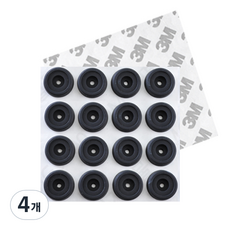 범폰 볼록 미끄럼방지스티커 PR2-23-6T, 4개, 투명