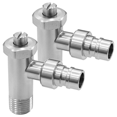 304不鏽鋼洗衣機一字外牙, 2個