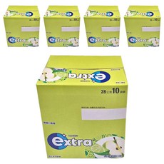 Extra 益齒達 潔淨無糖口香糖 青蘋萊姆 10包, 280g, 5盒