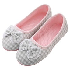 Home Alice 蝴蝶格紋室內拖鞋, 1個, 灰色