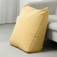 frante 腰部舒適柔軟防水床用三角靠背靠墊, 黃色