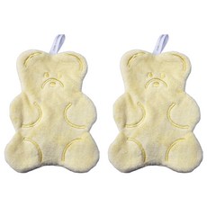 小熊軟糖造型擦手巾 - 檸檬黃, 1條, 2條