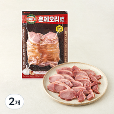 롯데웰푸드 의성마늘 훈제오리 슬라이스, 400g, 2개