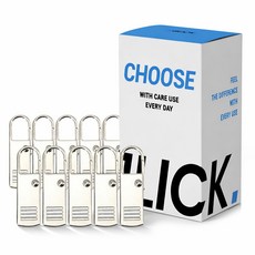 디블릭 셀프 클립 지퍼 고리 10p, 실버, 1개