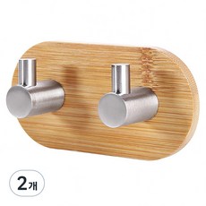 Hanbomnuri 多用途黏貼式壁掛 2入, 2個, 木質