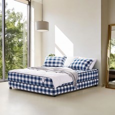 이노센트 헤븐 스탠다드 독립 포켓 매트리스 + 파운데이션 세트 방문설치, 오션블루, 370mm