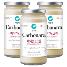 청정원 베이컨 앤 크림 까르보나라 파스타 소스, 350g, 3개
