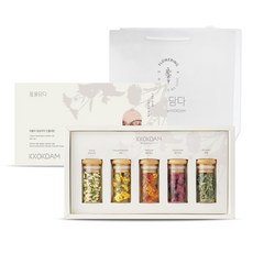 꽃을담다 꽃차 선물세트, 러블리꽃송이차 5종, 1세트