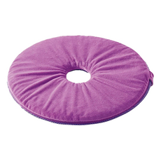 COGIT 蜂巢凝膠 雙面輕薄 甜甜圈坐墊 涼感舒適墊, 直徑36cm 厚度3cm, 葡萄紫, 1個