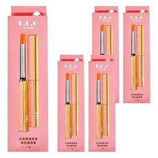 E.L.G 依洛嘉 日夜雙護草本潤色護唇膏 蜜誘粉橙, 1.5g, 5支