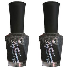 KONAD 專業常規指甲油 15ml, 鑽石黑珍珠, 2個
