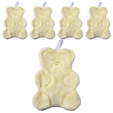 小熊軟糖造型擦手巾 - 檸檬黃, 1條, 5條