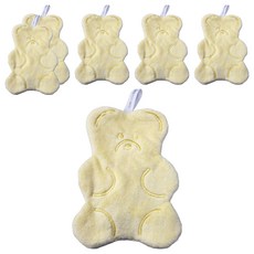 小熊軟糖造型擦手巾 - 檸檬黃, 1條, 6條