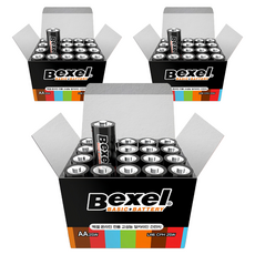 벡셀 베이직 플러스 알카라인 AA 건전지, 20개입, 3개