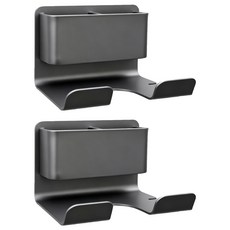 지미스홈 무타공 수납형 드라이기 거치대, 그레이, 2개