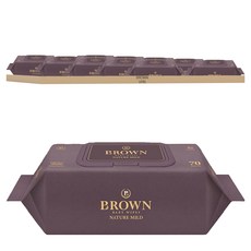BROWN Nature Mild 嬰兒濕紙巾 掀蓋式, 68g, 70張, 10包