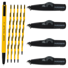 monAmi 153 Clip 原子筆 12p 1.0mm + 東亞PMS Plus 修正帶 WH-635, 原子筆(黑色), 修正帶(隨機出貨), 4套