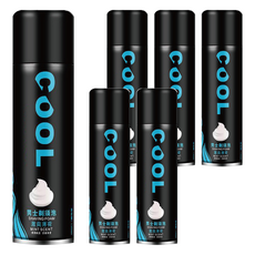 S353男士刮鬍泡 激爽薄荷 綿密泡沫 清新舒暢 保護皮膚, 230ml, 6瓶