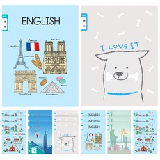 YOUNG ART 男童用英文筆記本 窄行 24頁, 隨機出貨, 20個