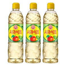 OTTOGI 不倒翁 料理用蘋果醋, 3瓶, 900ml