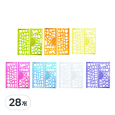 Bluemato 圖形尺2 BC-6008 20cm, 隨機出貨, 28個