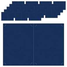 魔術布紋 紙質獎狀夾 插入式 A4 素面 220g, 藍色, 20個