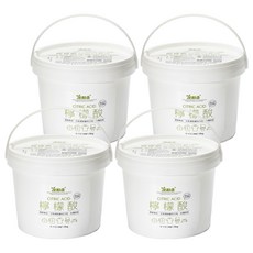 室翲香 檸檬酸 1.8kg 中和鹼性污垢 防霉除垢 食品用洗潔劑, 4罐