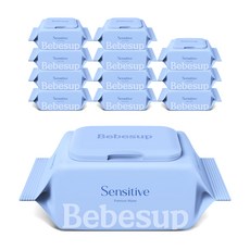 Bebesup 嬰兒用濕紙巾 敏感肌適用, 50gsm, 20張, 12包