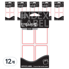 쁘띠팬시 인덱스라벨 견출지 20-206R 18p, 빨강, 12개