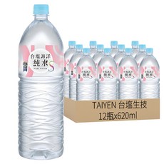 TAIYEN 台塩生技 海洋純水, 620ml, 12瓶