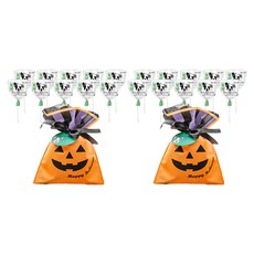 terre DE glace 法鬥造型椪糖棒棒糖 10入+萬聖節南瓜禮物袋組, 2組, 150g