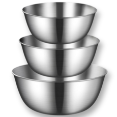 Daily Pick 不鏽鋼刻度攪拌盆3件組, 1套, 攪拌盆 17cm + 攪拌盆 19cm + 攪拌盆 25cm