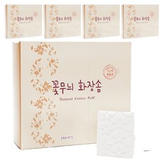코튼인 꽃무늬 화장솜, 250개입, 5개