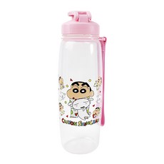 Crayon Shinchan 吊帶式PP水壺, 1個, 蠟筆小新粉色, 700ml