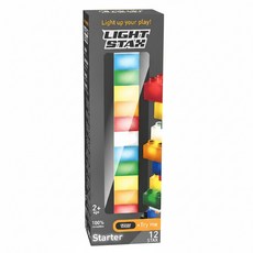 美國 LIGHT STAX JUNIOR系列 大顆粒升級底座版 Starter亮亮積木 2歲以上, 1盒