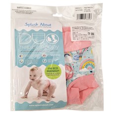 Splash About Happy Nappy Duo 兒雙層3D游泳尿布褲 銀纖抑菌款, L, 1件