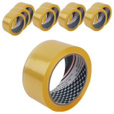 Leadformy 輕型包裝用封箱膠帶 48mm x 80m, 10個, 透明