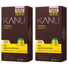 카누 싱글오리진 에티오피아 네스프레소 호환 캡슐커피, 5.7g, 10개입, 2개