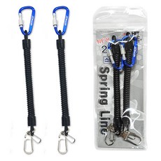 히트페이스 이중고리 스프링줄, 블랙, 2개