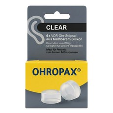OHROPAX 安耳悠 CLEAR 矽膠耳塞 透明色, 3組, 1盒