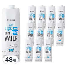 기픈물 저스트 종이팩 해양심층수, 1L, 48개
