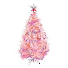 摩達客 耶誕豪華版夢幻粉紅聖誕樹 銀色希望頂星, 1個