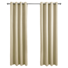 comet 打孔遮光隔熱窗簾組, 米色