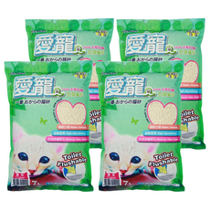 愛寵 豆腐砂貓砂, 專利除臭配方, 硬度強無粉塵, 方便沖馬桶, 原味, 7L, 4包